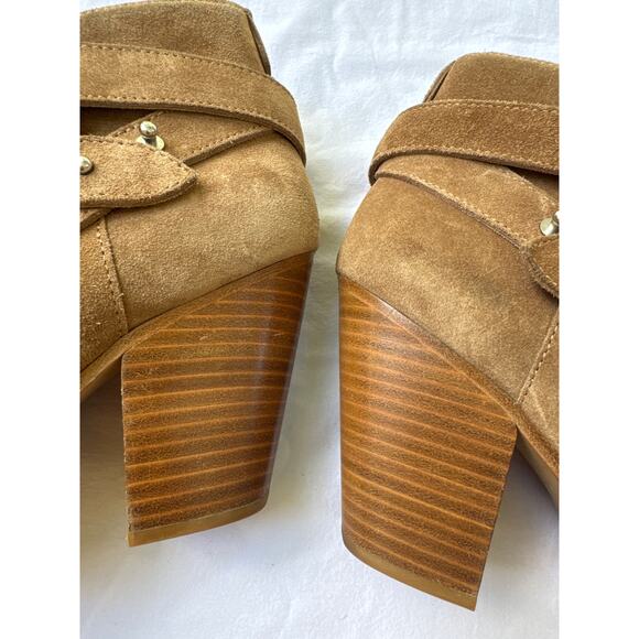 Rag & Bone New York Suede Women’s Camel Booties Size 39 1/2 Tan Beige Boots - Picture 8 of 16